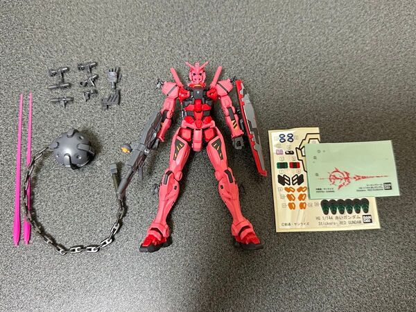 【ビットx2無し】 HG 1/144 赤いガンダム 機動戦士ガンダム GQuuuuuuX ジークアクス ガンプラ ジャンク 組立済
