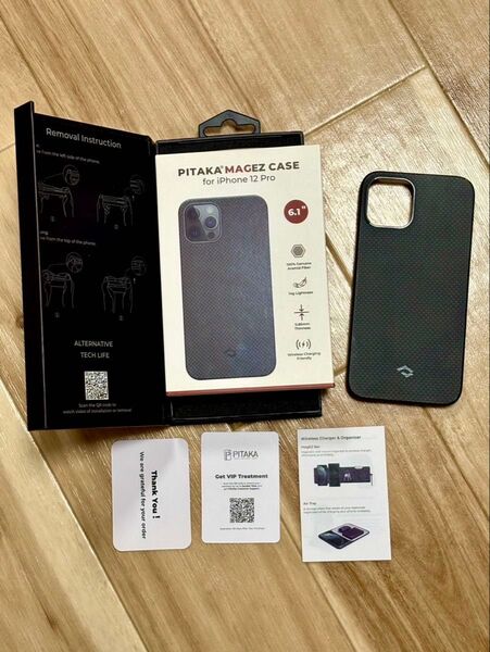 PITAKA iPhone 12 Pro MagEZケース アラミド繊維 ブラック