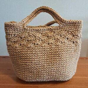 麻ひもバッグ⑬ ハンドメイド