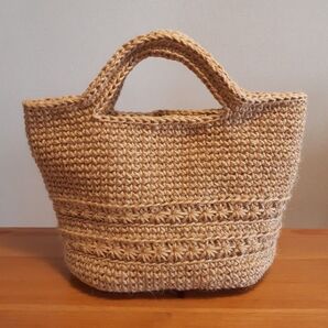 麻ひもバッグ⑱ ハンドメイド