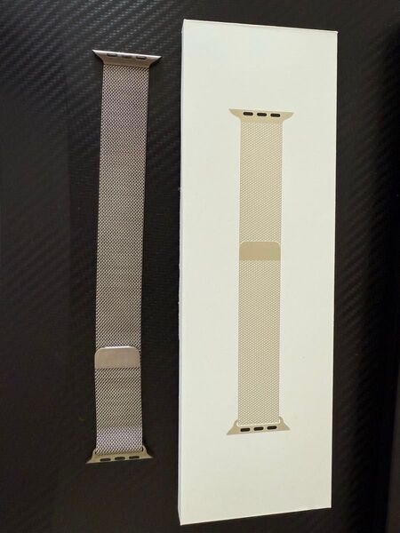 Apple Watch バンド ミラネーゼループ ナチュラル 46mm 2024新カラー M/L