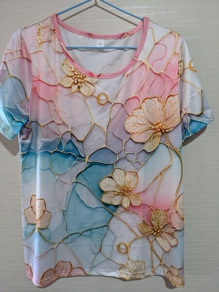 レディース 花柄 Tシャツ L