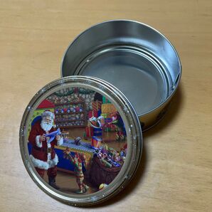 クリスマス ブリキ缶 小物入れ サンタクロース