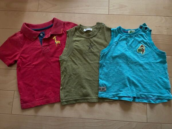 子供服半袖Tシャツ、ノースリーブまとめ売り 90〜95