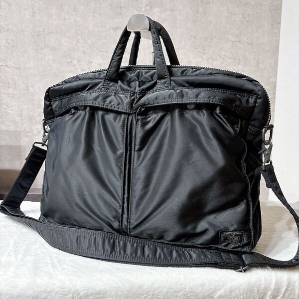 美品 PORTER タンカー ブリーフケース 2WAY ビジネス ポーター ポーター TANKER 吉田カバン ビジネスバッグ