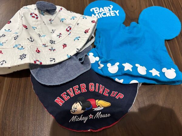 ベビー帽子 スタイ ミッキー ディズニー ベビードール
