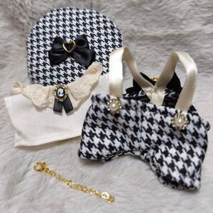 ちびぬい服 ぬい服 千鳥格子 セットアップ 4点セット ハンドメイド なにわ男子