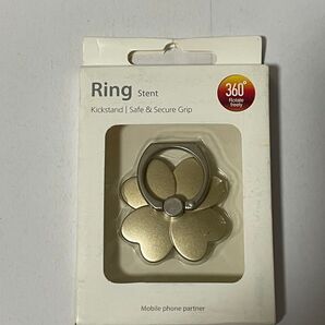 花びら型スマホリング ゴールド 落下防止 バンカーリング スマホリング