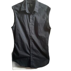 H&M ノースリーブシャツ ブラック