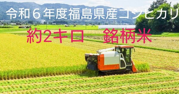 米 約2キロ 福島県産コシヒカリ 銘柄米