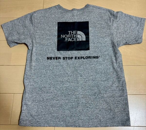 ノースフェイス THE NORTH FACE Tシャツ 半袖 スクエア L メンズ プリントTシャツ グレー