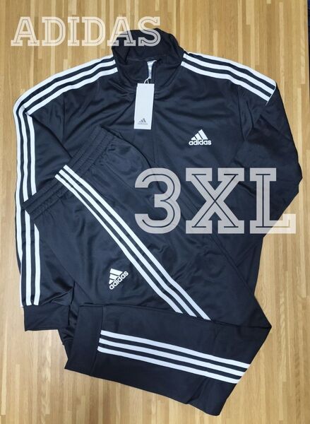 新品 adidas 3XL(4L) アディダス ジャージ上下 メンズ ブラック