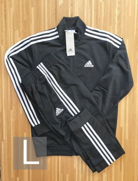 新品 アディダス L ジャージ上下 adidas ブラック セットアップ 黒