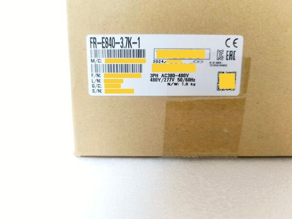 新品未開封2024年製★三菱電機 FR-E840-3.7K-1◆インバータ ◆三相400V◆E840◆Mitsubishi
