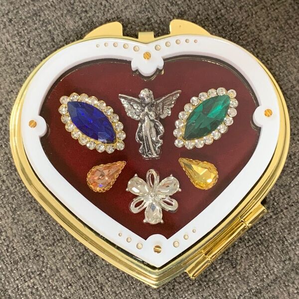 卒業生代表プロダクツ ミニ宝石箱ミラー ハンドメイド アンティーク ヴィンテージ コンパクトミラー
