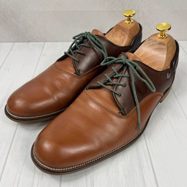 【LANVIN en Bleu】ランバンオンブルー(24.5)サドルシューズ本革 革靴 ビジネスシューズ
