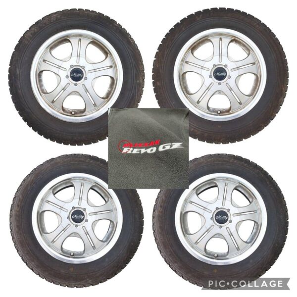 14インチマルチアルミホイール(Moltty Mayors)とスタッドレスタイヤ(BRIDGESTONE BLIZZAK)のセット