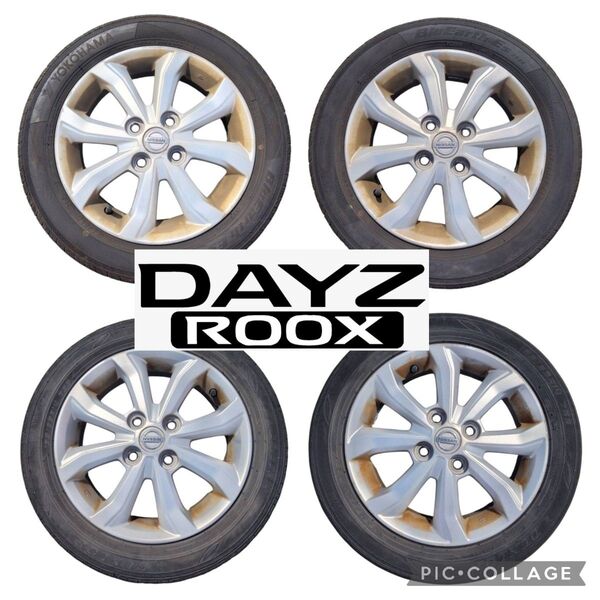 日産 デイズルークス(DBA−B21A)純正14インチアルミホイールとサマータイヤの4本セット