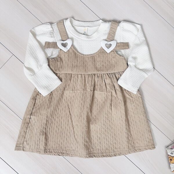 ワンピース 女の子 キッズ 子供服 長袖ワンピース ベビー 90cm