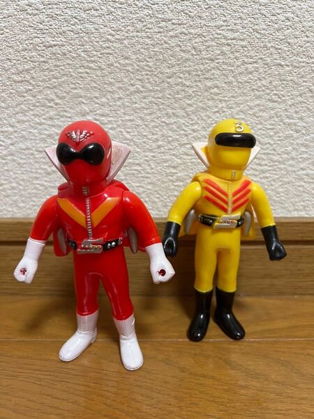 当時物 ゴレンジャー アカレンジャー キレンジャー ソフビ ポピー