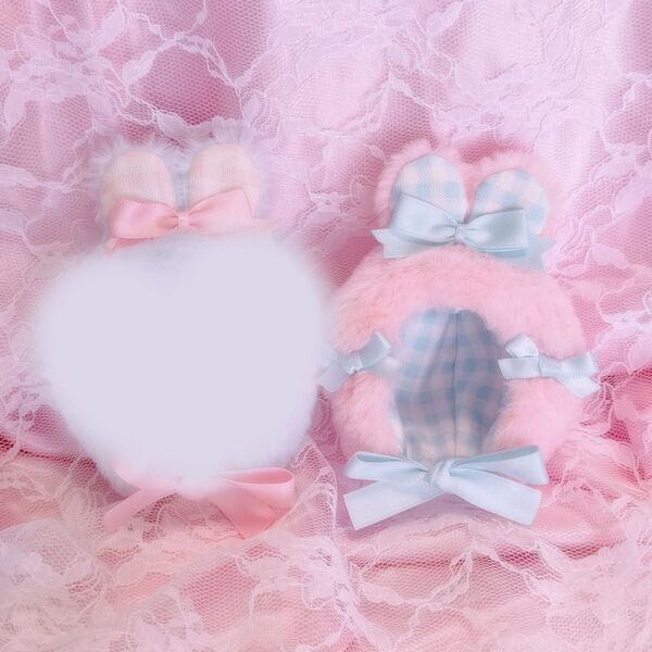 PyonPyon usachan ぬい服 被り物 着ぐるみ にじぱぺっと おまんじゅう 10cm pink×lightblue