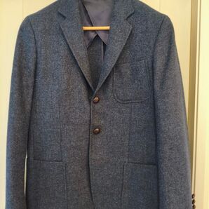 【超美品】LANDS END ツイードジャケット ネイビー サイズY5