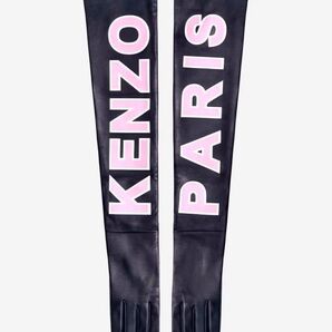 KENZO× H&M ケンゾー×エイチ&エム 手袋 ブラック ケンゾーロゴ レザー レディース