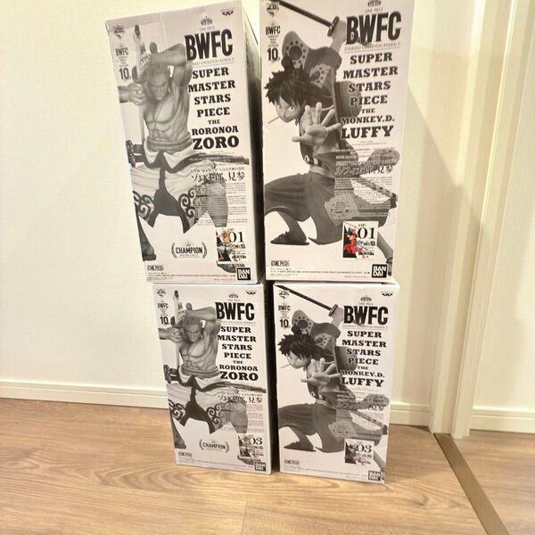 BWFC SMSP ワンピース A賞B賞ルフィ太郎 A賞B賞ゾロ十郎 フィギュア4体セット 一番くじ