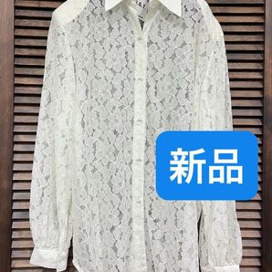 ホワイトレース長袖シャツ