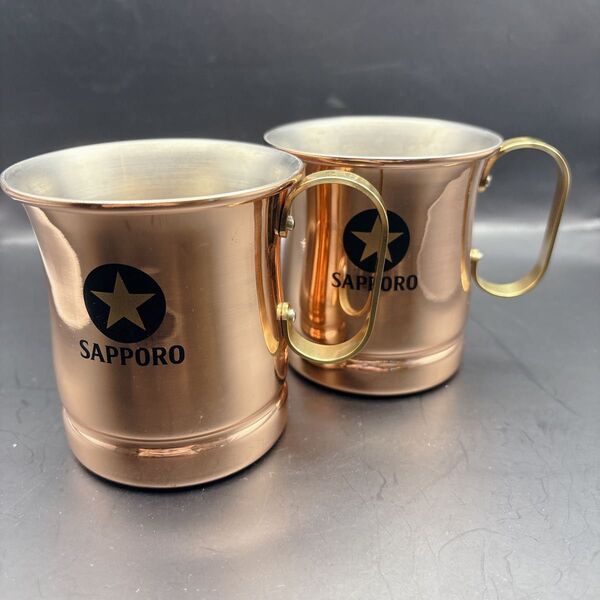 SAPPORO 銅製ビアマグ 2個セット サッポロビール タンブラー ペア カップ COPPER