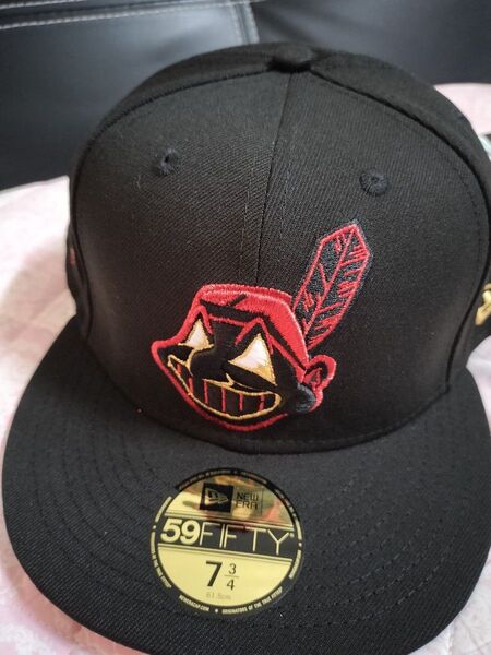 最終値下&最終出品!超レア!海外別注 NEW ERA クリーブランド・インディアンス キャップ 7 3/4 ワフー酋長!