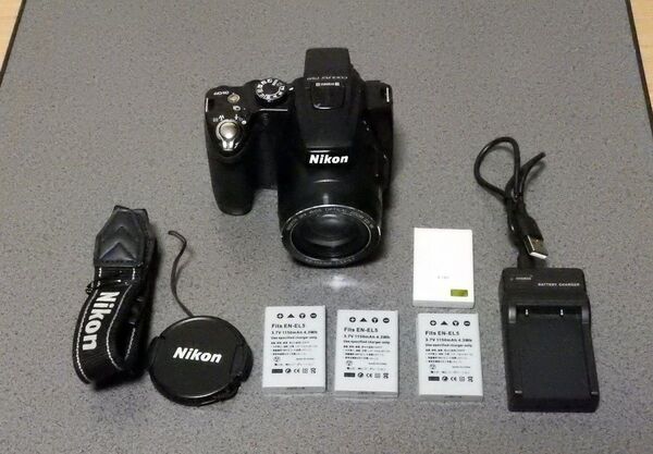 Nikon・ニコン・COOLPIX・P500・コンパクトカメラ本体・手振れ補正付き・中古・予備バッテリー・撮影画像付き