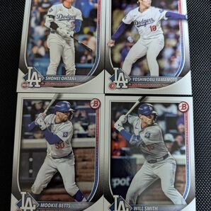 2025 Bowman ドジャース レギュラーカード 4枚セット 大谷翔平 山本由伸 ムーキー・ベッツ ウィル・スミス