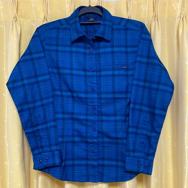 おしゃれな山シャツ モンベル WIC.O.D.シングルポケット シャツ Women's Mサイズ ブルー