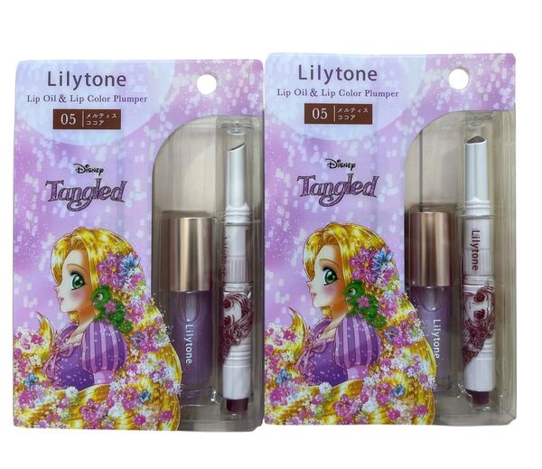 【2個セット】Lilytoneリップオイル&リップカラー 05ラプンツェル