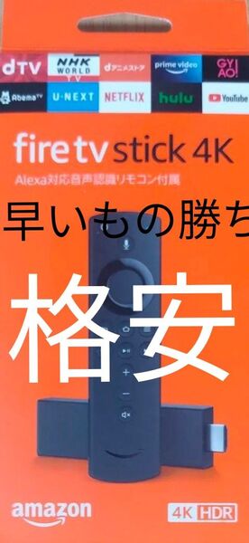 【格安】amazon Fire TV Stick 4K E9L29Y