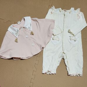 ベビー服 2点セット ピンク ホワイト 女の子