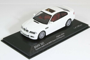 ＜中古品＞ミニチャンプス 1/43 BMW M3 E46 Alpineホワイト 2000 香港オーナーズクラブ限定