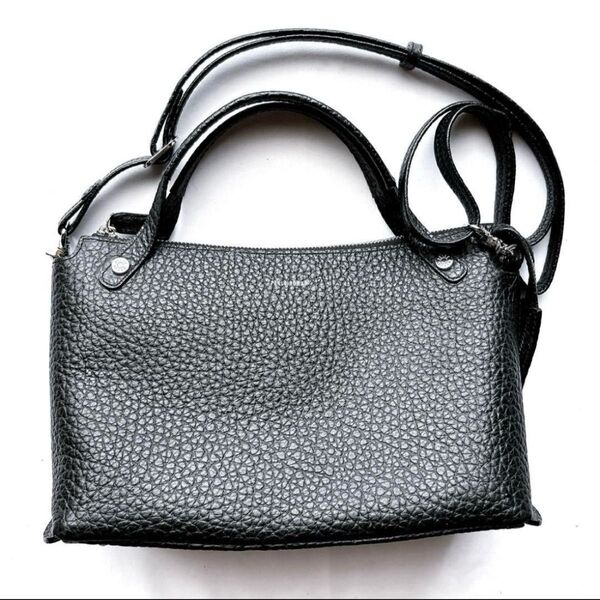 PELLE BORSA ペレボルサレネット2wayショルダーバッグ ブラック 黒