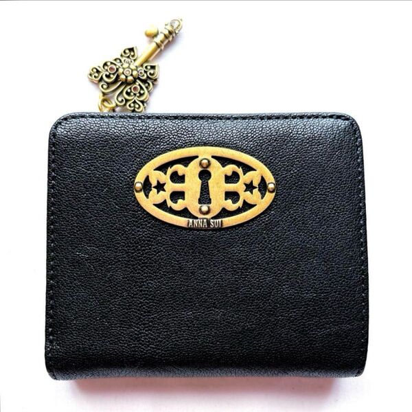 【新品】ANNA SUI ドリーム L字ファスナー 二つ折り財布 ブラック 黒