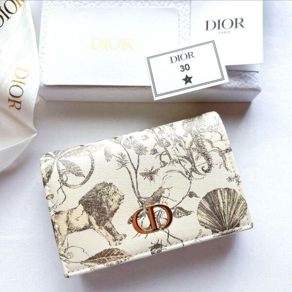 【新品】DIOR ディオール カロ グリシンウォレット 三つ折り財布 完売モデル