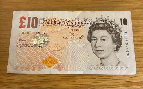 イギリス ダーウィン 10ポンド札 旧紙幣