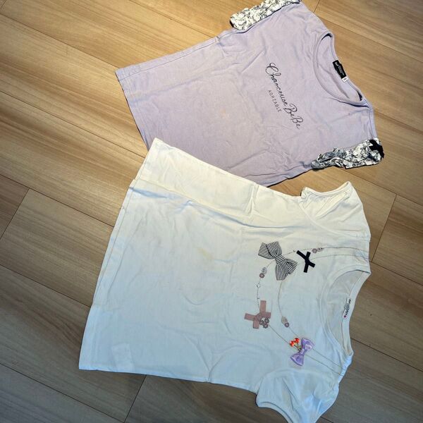 女の子 Tシャツ 半袖 トップス べべ エニファム サイズ140 2枚セット お買い得 激安