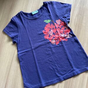 Tシャツ ハッカキッズ 130センチ ラメ キラキラ ハート りんご
