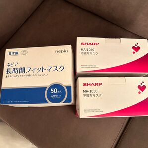マスク まとめ売り ネピア 長時間フィットマスク SHARP 不織布マスク 計150枚