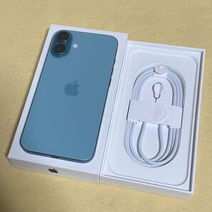 【美品/中古】iPhone 16 Plus 256GB ティール★バッテリー99%/Apple版SIMフリー★06088