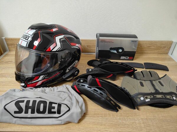 SHOEI ヘルメット 落下無し GT-AIR XL (XXL用内装セット付き)SENA 20S インカム付き
