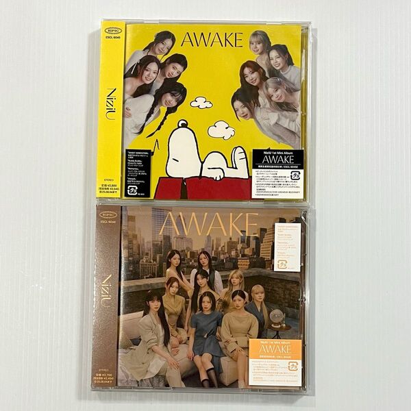 NiziU 未開封 1st MiniAlbum AWAKE 期間生産限定盤・通常盤CD 2枚セット(トレカあり、外付け特典等なし)
