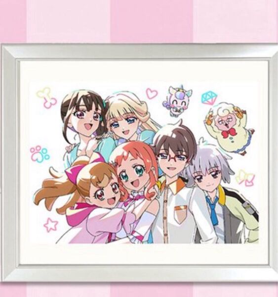わんだふるぷりきゅあ 額装高精細アート 複製原画 最終回 最終話 エンドカード わんぷり プリキュア 感謝祭