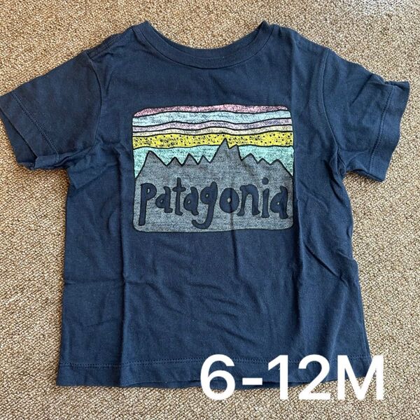 patagonia キッズ ベビー Tシャツ 6-12m ネイビー パタゴニア